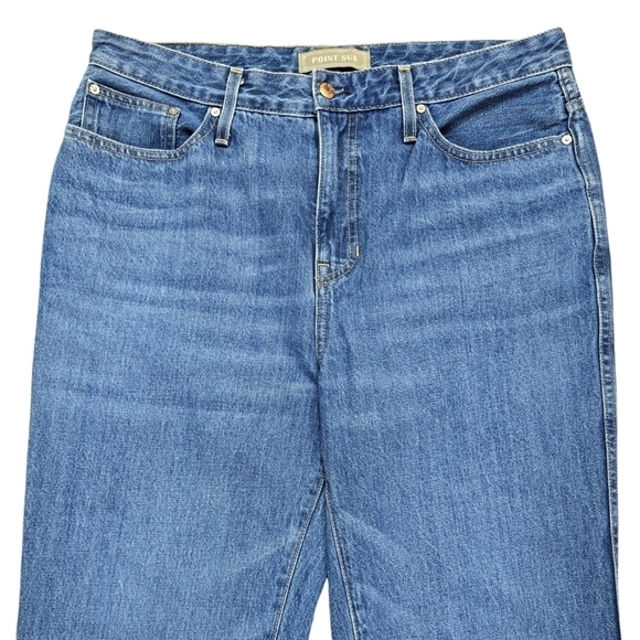Point Sur J. Crew Limited Edition Nipped Straight Jean Raw Hem BS185 100% Cotton - Picture 4 of 12